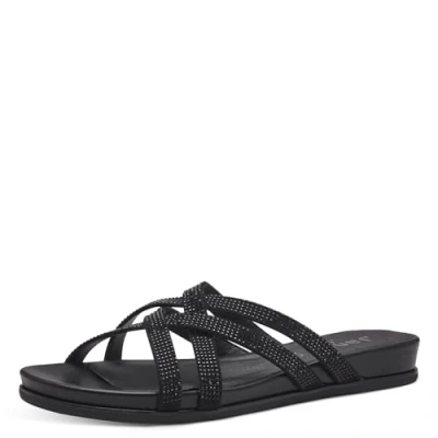 Abbildung von Jana Damen Pantoletten mit Glitzersteinen Vegan, Schwarz (Black), 36 EU