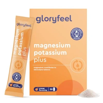 Abbildung von Magnesium Kalium + Vitamine 30 Beutel Reine Citrat Formen Elektrolyt Gleichgewicht, Muskelfunktion &amp; Verringerung von Müdigkeit* Mit Vitamin B, C, Thiamin Riboflavin Orangen Geschmack