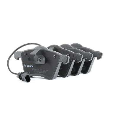 Abbildung von BOSCH 0 986 424 780 Bremsbelagsatz Low Metallic mit integriertem Verschleißsensor Anti Quietsch Blech, Kolbenclip FORD: Galaxy Mk1 MPV