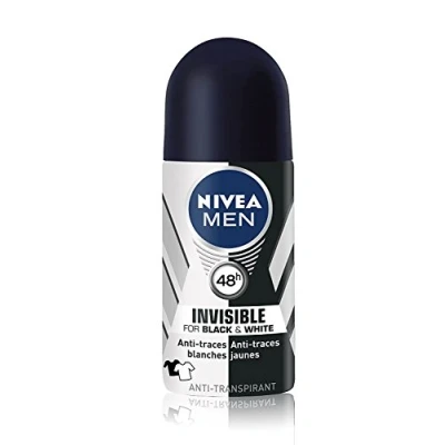 Abbildung von NIVEA MEN Deodorant Invisible For Black &amp; White Power (1 x 50 ml), für Herren, gegen weiße und gelbe Flecken, Anti Transpirant Achseln, 48 Stunden Schutz