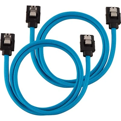 Abbildung von Corsair Premium Sleeved SATA 3 Kabel (6Gbps, 60 cm) Blau