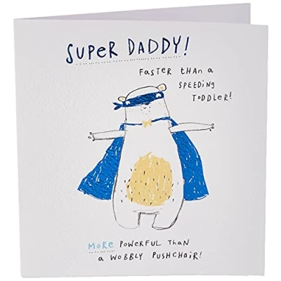 Abbildung von Hallmark Vatertagskarte für Papa Super Daddy Bär Design.