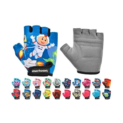 Abbildung von meteor Kinder Fahrradhandschuhe Bike Gel BMX Handschuh Jungen Fahrrad Handschuhe Mädchen radhandschuhe Scooter Tretroller Fahr Rad