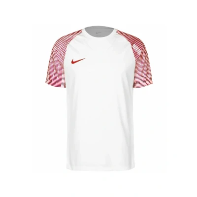 Abbildung von Nike Performance Drifit Academy Fussball Sport Tshirt, Herren, Größe: Medium, White university red