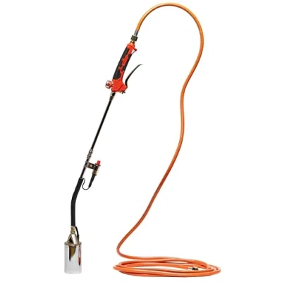 Abbildung von ROTHENBERGER Industrial 2teiliger Anwärmbrenner ECO Piezo inkl. 5 m Propangasschlauch &amp; Zündung Unkrautvernichter Brenner Gasbrenner Abflammgerät Dach und Bitumenbahnen 1500004926