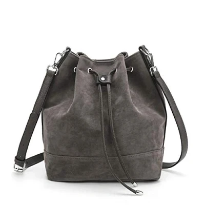 Abbildung von AFKOMST Beuteltasche Damen,Leicht Schultertasche Damen Gross und Sanft Handtasche mit 2 Schulterriemen… (GREY)