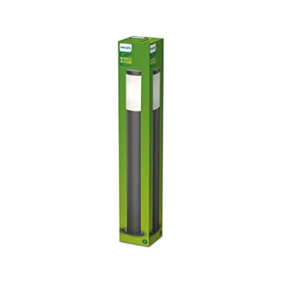 Abbildung von PHILIPS Outdoor LED Wegeleuchte Utrecht, für den Außenbereich, Anthrazit, 60W, IP44 Schutzklasse, austauschbares Leuchtmittel