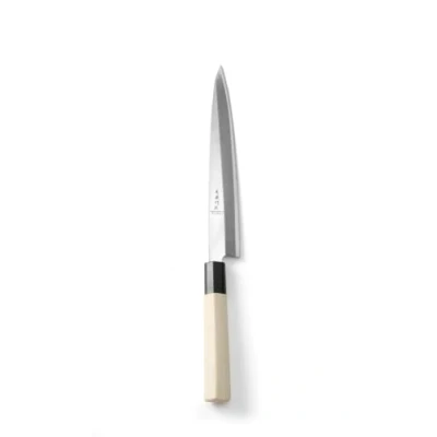 Abbildung von HENDI Messer &quot;Sashimi&quot;, mit Holzgriff, Japanische Messer, Küchenmesser, Deutscher Stahl X50CrMoV15, Klinge: 210mm, Länge: 340mm