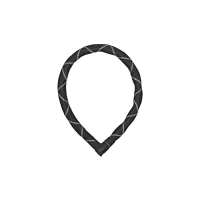 Abbildung von ABUS Panzerkabelschloss Iven Steel O Flex 8200 Motorradschloss aus Stahlkabel mit Panzer Stahlhülsen Sicherheitslevel 8 110 cm, AB55149, Black