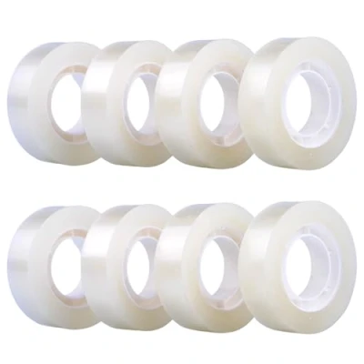 Abbildung von GTSE Klebeband Transparent 19 mm x 33 m zum Verpacken von Geschenken, für zuhause, die Schule und das Büro 8 Rollen