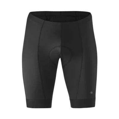 Abbildung von Gonso California, Kurze Herren Fahrradhose, Mit Dry Up Air Sitzpolster, Hohe Bewegungselastizität und Antirutsch Silikon Beingummi, Enganliegende Passform, Schwarz, Gr. L