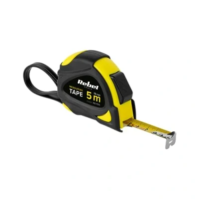 Abbildung von Professioneles robustes Massband mit Aufrollsystem 5m, Breite 19 mm Rebel RB 1135