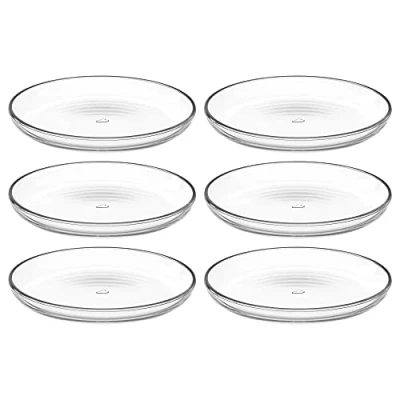 Abbildung von LEONARDO HOME Cucina Teller, 6 er Set, Durchmesser 18 cm, mikrowellengeeignet, Klarglas, 066330