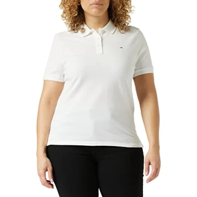 Abbildung von Tommy Hilfiger Damen Slim Polohemd, Weiß, XS