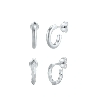 Abbildung von Elli 2 PACK Basic Ohrringe, Damen, Größe: One Size, Silver