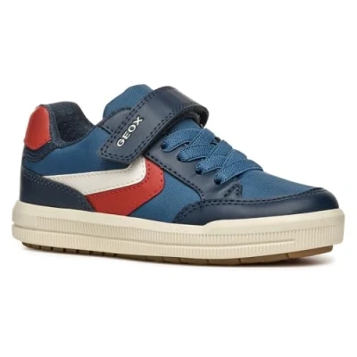Abbildung von Geox J Arzach Boy A Sneaker, Avio/Dk Red, 24 EU