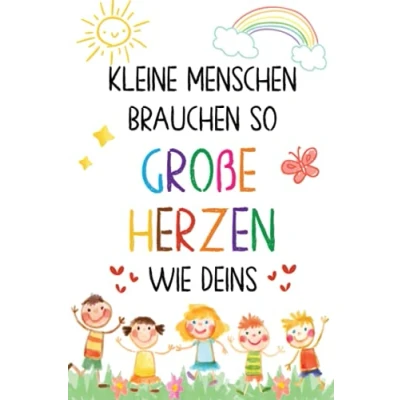 Abbildung von Kleine menschen brauchen so große herzen wie deins: Notizbuch A5 liniert als Geschenk lehrer lehrerinnen Personalisierte Lehrergeschenke zum ... Geschenke Geburtstag oder Weihnachten.