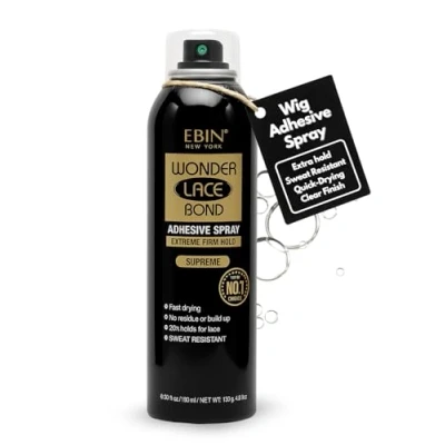 Abbildung von Ebin NEW YORK Wonder Lace Bond Klebespray, extrem fester Halt, Supreme, 180 ml