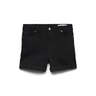 Abbildung von Vero Moda Vmluna FOLD MIX Jeans Shorts, Damen, Größe: Large, Black