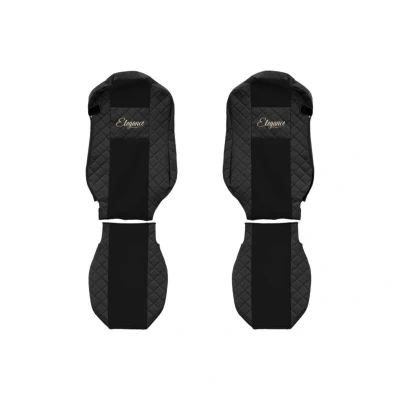Abbildung von F CORE Elegance Q FX13 BLACK Sitzschonbezug schwarz Textil, Eco Leder