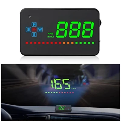Abbildung von Head up Display Auto, HUD GPS iKiKin Auto für alle Autos und LKWs, Windschild LED Projektor, Reflexionsfilm, Geographisches Positionierungs System Tachometer, Plug &amp; Play