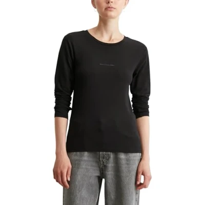 Abbildung von Marc O&#039;Polo Denim LOGO Langarmshirt, Damen, Größe: XS, Black