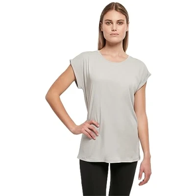 Abbildung von Build Your Brand Damen BY021 Ladies Extended Shoulder Tee T Shirt, lightasphalt, M