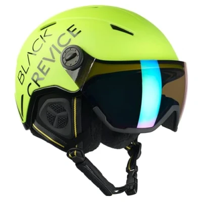 Abbildung von Black Crevice Skihelm Vail mit Visier, neon gelb, L (58 61 cm)…
