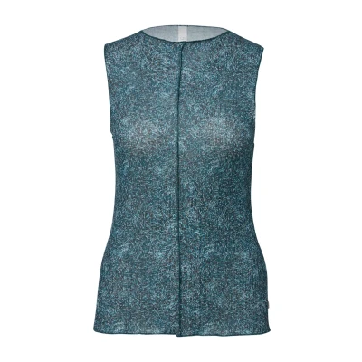 Abbildung von QS Damen 2144178 Top mit Rippstruktur, Petrol 67A3, L