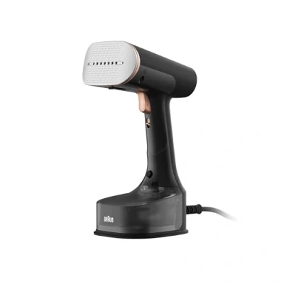 Abbildung von Braun QuickStyle 7 GS7077BK Dampfglätter, Dual FreeGlide 3D Technologie, FastSteam Steamer, Dampf 35 g/min, Wassertank 250 ml, 3 m Kabellänge, in Sekunden bereit, 1600W, Schwarz/Kupfer
