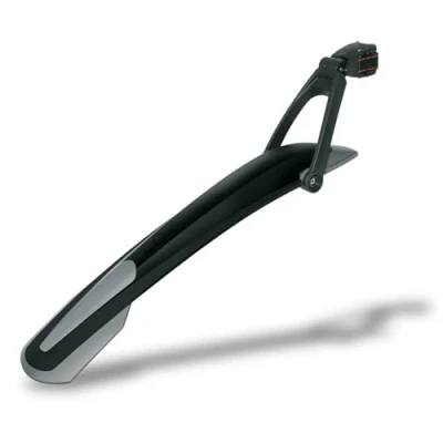 Abbildung von SKS GERMANY X BLADE 26&quot; + 27,5&quot; Hinterrad Schutzblech für Mountainbike, Fahrradzubehör (Schutzblech mit Quick Release Befestigung, 2 Gelenk Technik, bis max. 3.0 Zoll Reifenbreite), schwarz / grau