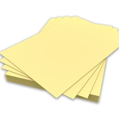 Abbildung von A5 gelbes Farbpapier, 80 g/m² Blatt, doppelseitiges Druckerpapier, Kopierer, Origami Flyer, Zeichnen, Schule, Bürodruck, 148 mm x 210 (A5 Papier 100 Blatt)