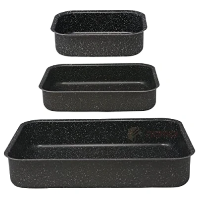 Abbildung von NAMAI Set aus 3 Auflaufform Lasagne Geeignet Für Die Spülmaschine Made In Italy Aluminium