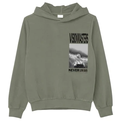 Abbildung von s.Oliver MIT Frontprint Kapuzenpullover für Kinder, Größe: 134/140, Helles olivgrün