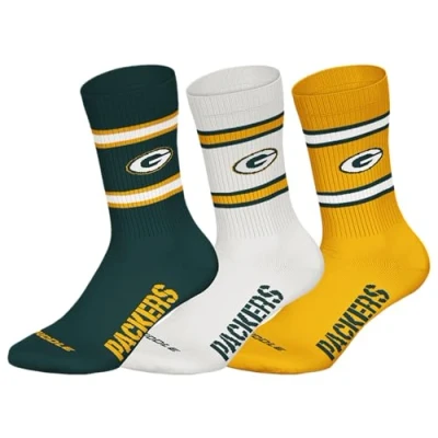 Abbildung von NFL Green Bay Packers 3pk Crew Socks GRN/WHT/YEL 39/42