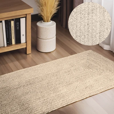 Abbildung von HANSE Home Teppich "Juteteppich Juno" rechteckig 9 mm Höhe Jute, Shape, Handgemacht, Wohnzimmerteppich, Naturteppich, Wohnzimmer