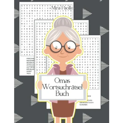 Abbildung von Omas Wortsuchrätsel Buch: Ein Rätselbuch für Oma Wortsuche mit großer Schrift Ideales Enkel Geschenk die beste der Welt