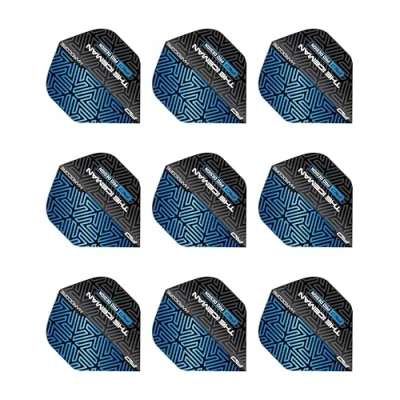 Abbildung von RED DRAGON Gerwyn Price Hardcore Premium Blau und Schwarz Dartflug 3 Set pro Packung (insgesamt 9 Dart Flights)