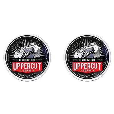 Abbildung von Uppercut Deluxe Featherweight Paste for Men, Federleichtes Wasserbasiertes Haarstyling für mehr Volumen, Geringer Glanz und fester Halt Stylingprodukt Herren, 2 x 70g