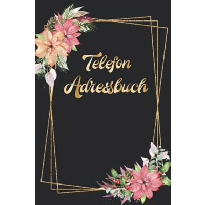 Abbildung von Registerbuch: Telefon Buch Adressbuch Geburtstagskalender Golden Blumen Telefonbuch Zum Eintragen &amp; Soziale Medien Passwort Logbuch Lieblingskollegin Geschenk