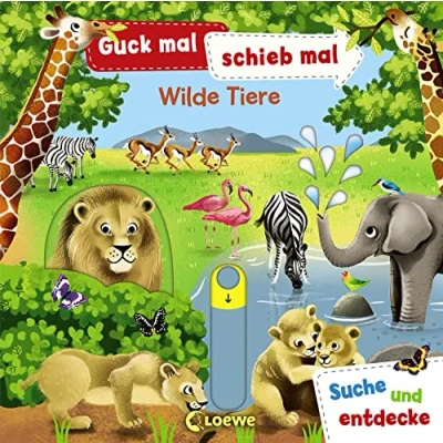 Abbildung von Guck mal, schieb mal! Suche und entdecke Wilde Tiere: Pappbilderbuch, Buch mit Klappen ab 2 Jahre