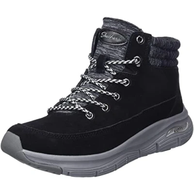 Abbildung von Skechers Damen Fußgewölbe Passform, glatt Sneaker, Schwarz, 38 EU