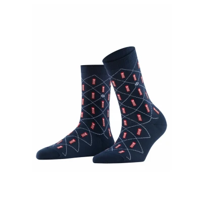 Abbildung von Burlington Phone Booth Onesize Socken, Damen, Größe: 36/41, Marine