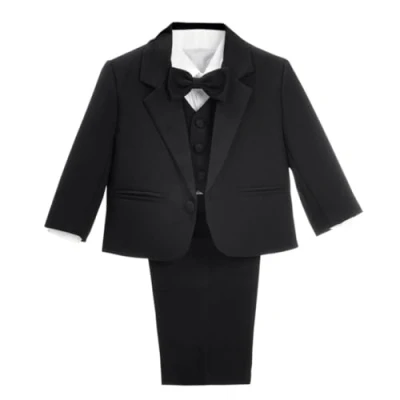 Abbildung von Lito Angels Baby Anzug Jungen Hochzeit, 5 Teiliges Set (Sakko, Weste, Hemd, Hose &amp; Krawatte), Schwarz, Größe 18 24 Monate 92, 057 (Tag Nummer 02)