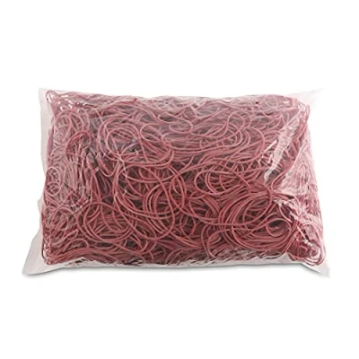 Abbildung von OFFICE PRODUCTS Gummibander Durchmesser: 60mm Farbe: Rot/Gewicht: 1000g 1 kg/Haushaltsgummi Gummiringe Gummi/Kautschuk 60% / Gummis für Zuhause Büro Schule