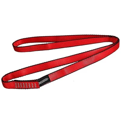 Abbildung von NewDoar Kletterschlinge 16 mm Nylon Schlingenläufer 22 KN 4840 LB Kletterseil zum Klettern, Erstellen von Ankersystemen, Abseilausrüstung, perfekt für Baumarbeiten Red/240/1