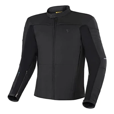 Abbildung von SHIMA SHADOW TFL Motorradjacke Herren Premium Biker Lederjacke Belüftet mit CE Rücken, Schulter und Ellbogen Protektoren, verstärkte Doppelnähte, Kühltechnik (Schwarz, XL)