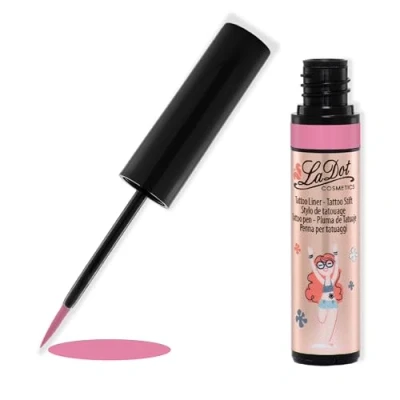 Abbildung von LaDot Tattoo Liner für Kinder und Erwachsene, wasserfester Body Arm, temporäre fake Tattoos zum Selbstgestalten Verzieren, Vegan hypoallergen, 4 ml, Pink