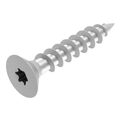 Abbildung von SECCARO Spanplattenschraube 5 x 25 mm, Stahl verzinkt, Holzschraube mit Vollgewinde, TX/Innensechsrund, 250 Stück