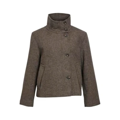 Abbildung von Object Objriki Short COAT Kurzmantel, Damen, Größe: 42, Morel
